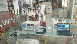 國電西高為寧波電器公司調試無局放試驗裝置